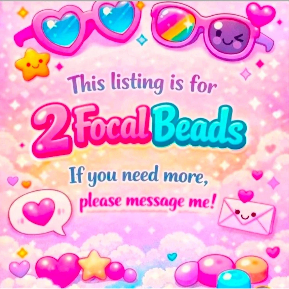 Cross Beads 2 Pcs Faith Over Fear Acrylic Religious Focal Beads Beaded Pen